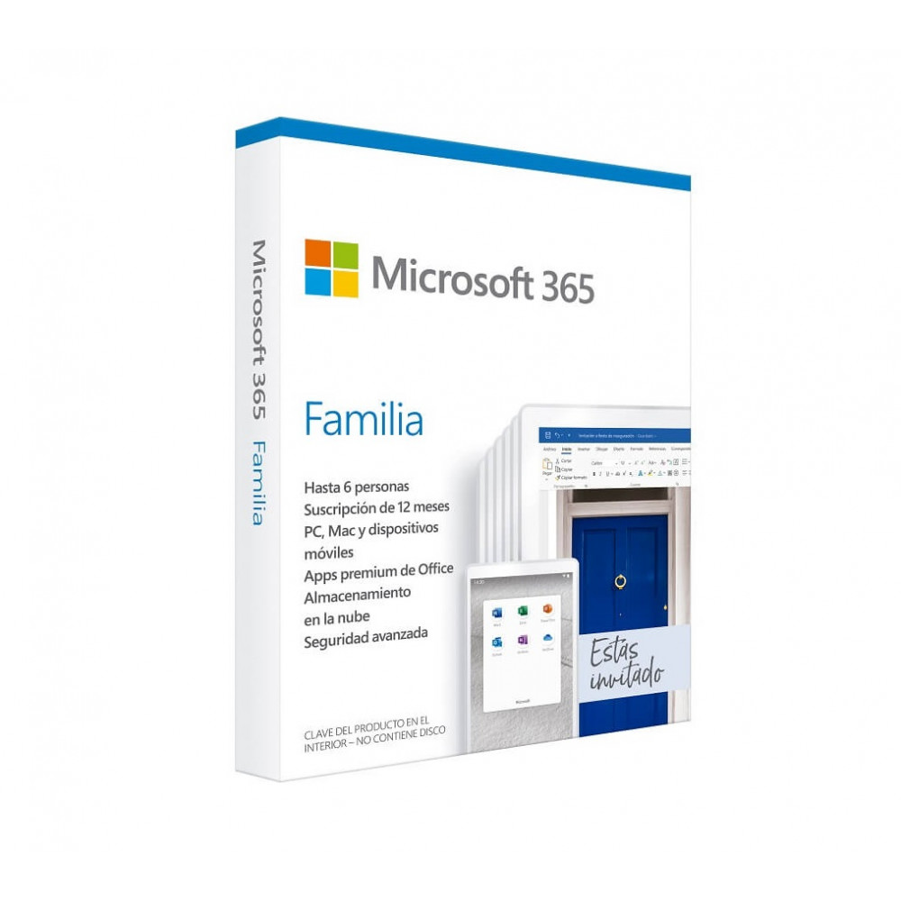 Licencia de Microsoft Office FAMILIA 365 1 Año 6PC