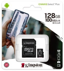 Memoria Micro SD KINGSTON 128GB 100Mbps Clase 10