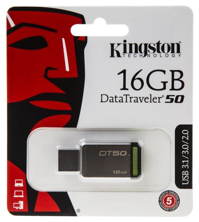 Memoria USB KINGSTON 16GB DT50 Verde
