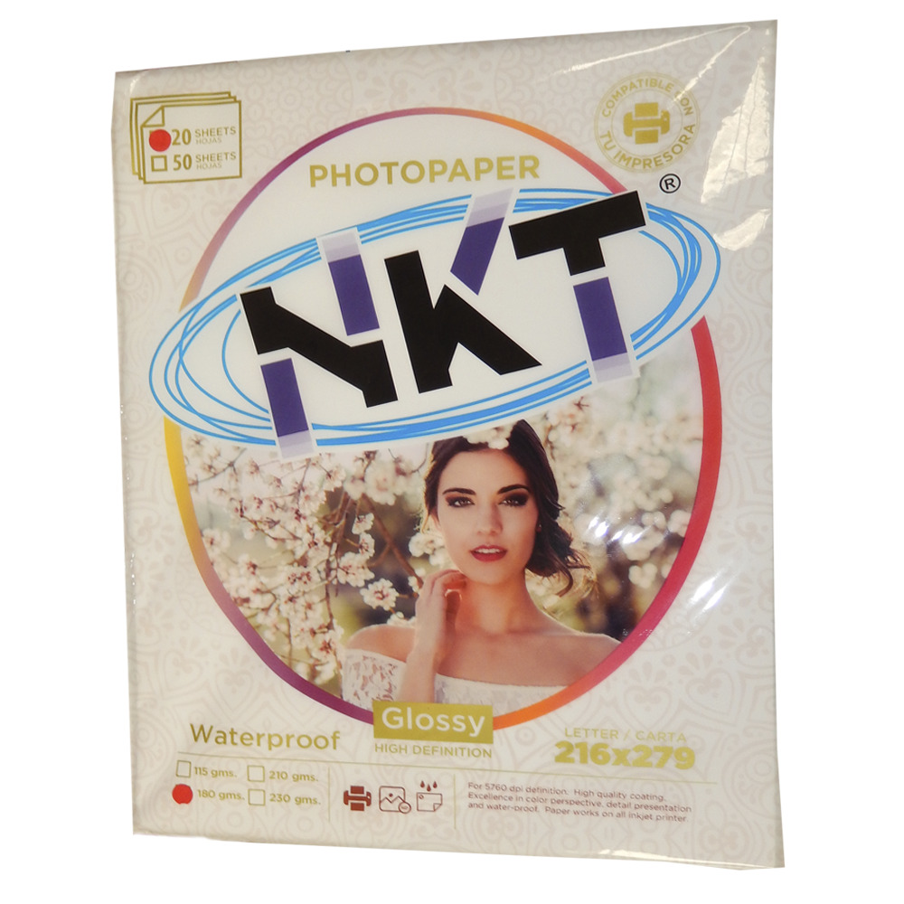 Papel Fotográfico NKT Carta 180GM 20Hojas