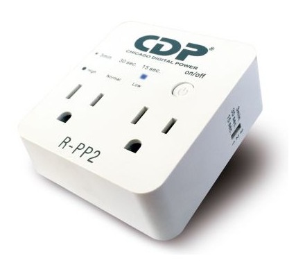 Protector de Picos CDP 2 Salidas R-PP2R p/Electrodomesticos 1800W