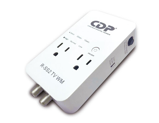 Protector de Picos CDP 2 Salidas R-SS2-TV-WM 1800W 15Amp Coaxial