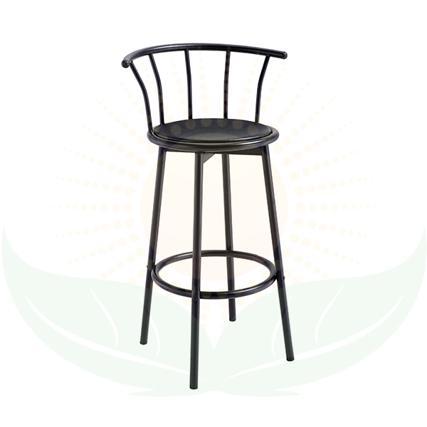 Silla de Bar Girable de Cuerina DC-98031 / Negra