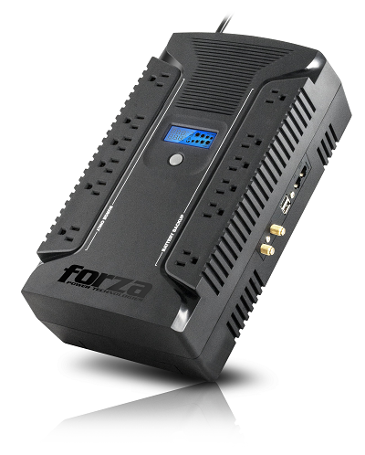 UPS FORZA HT-1000LCD 1000VA 600W 120V 12 Out 2 USB