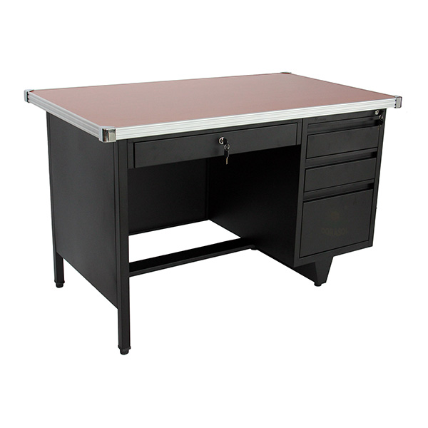 Escritorio Secretarial, 4 gavetas, con chapa, 120wx70Dx75H altura 75cm