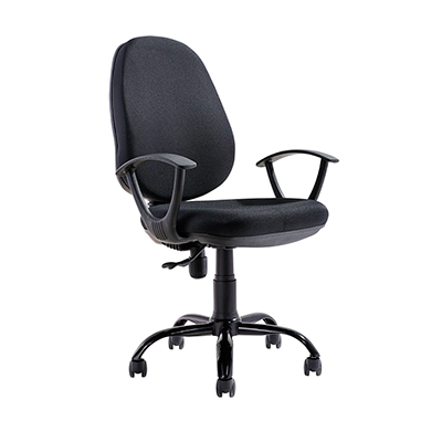 Silla Secretarial con Brazo Negra DC-31