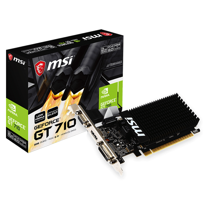 Tarjeta de Video MSI 2GB GEFORCE GT 710/DDR3/PCI-E 2.0/HDMI+DL-DVI-D