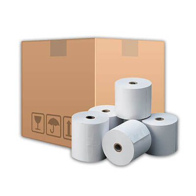 Caja de 100 Rollos de Papel Térmico 80mm x 45mm
