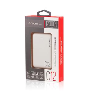 Banco de Carga ARGOM C12 Ultra Compact 12000mAh