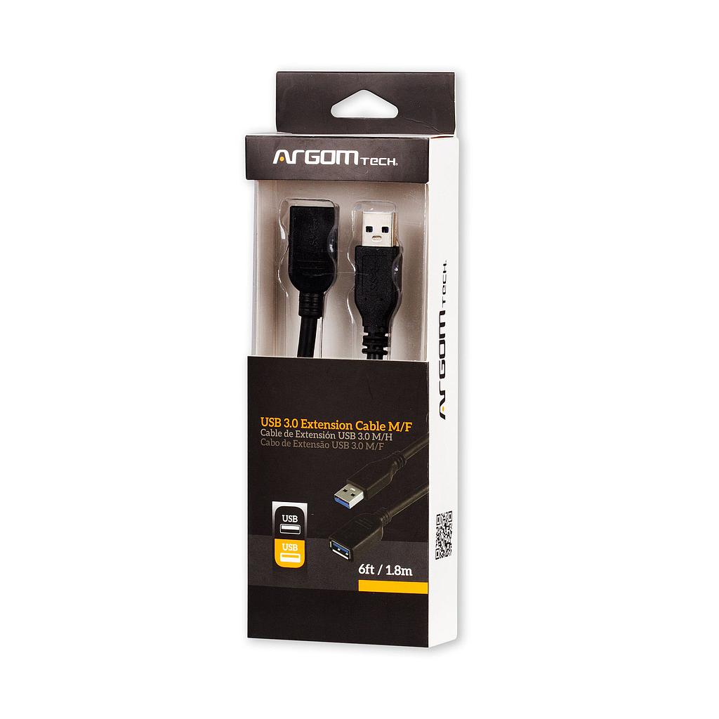 Cable ARGOM Extensión USB 3.0 1.8Metros