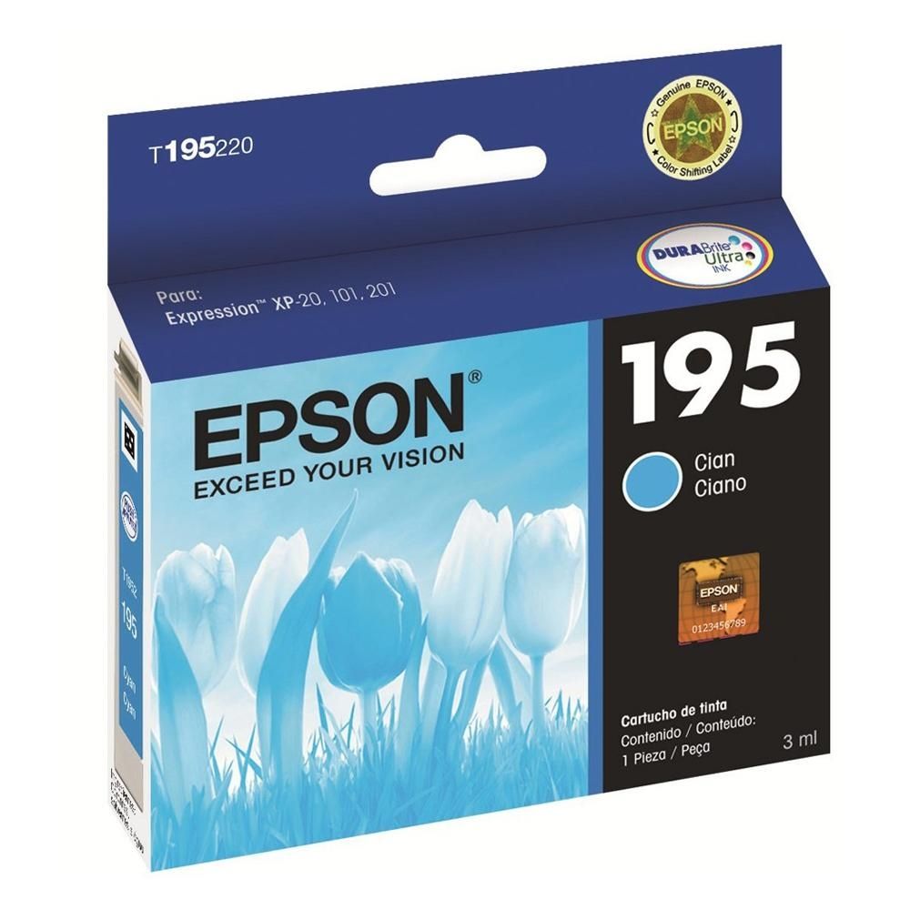 Cartucho EPSON T195 Cián para EPSON XP-101, XP-201, XP-211