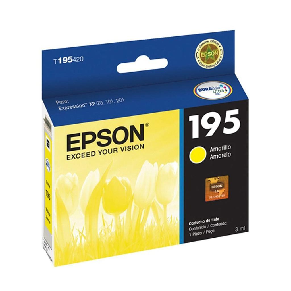 Cartucho EPSON T195 Amarillo para EPSON XP-101, XP-201, XP-211