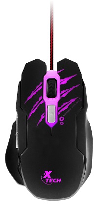 Mouse Gaming X-Tech XTM-610 Lethal Haze 6 Botones 3200dpi