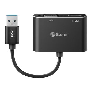 Adaptador USB 3.0 a HDMI/VGA STEREN