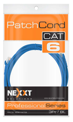 Nexxt U/UTP Patch Cord Cat6A 7ft. LSZH Type BL