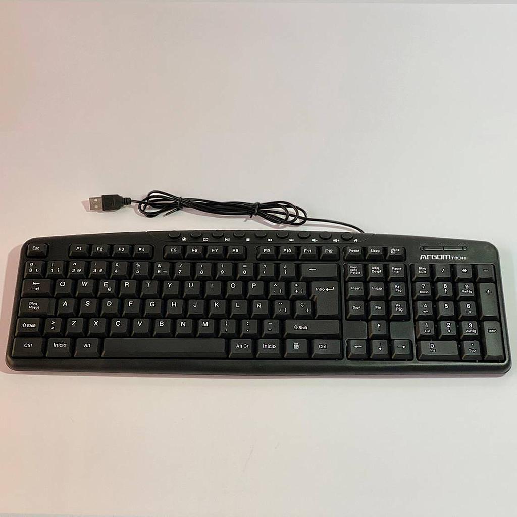 Teclado ARGOM USB Alámbrico Multimedia KB-7807