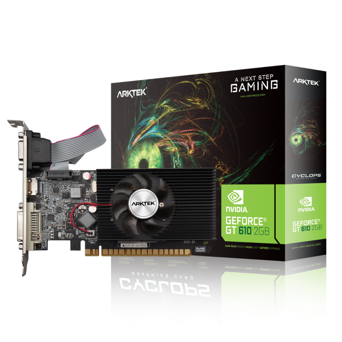 Tarjeta de Video ARKTEK CYCLOPS GT 610 2GB DVI/HDMI/VGA