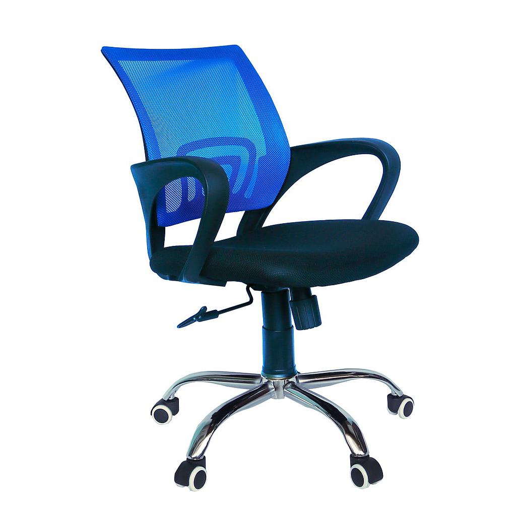 Silla Secretarial Brocs Mesh con Brazos Azul