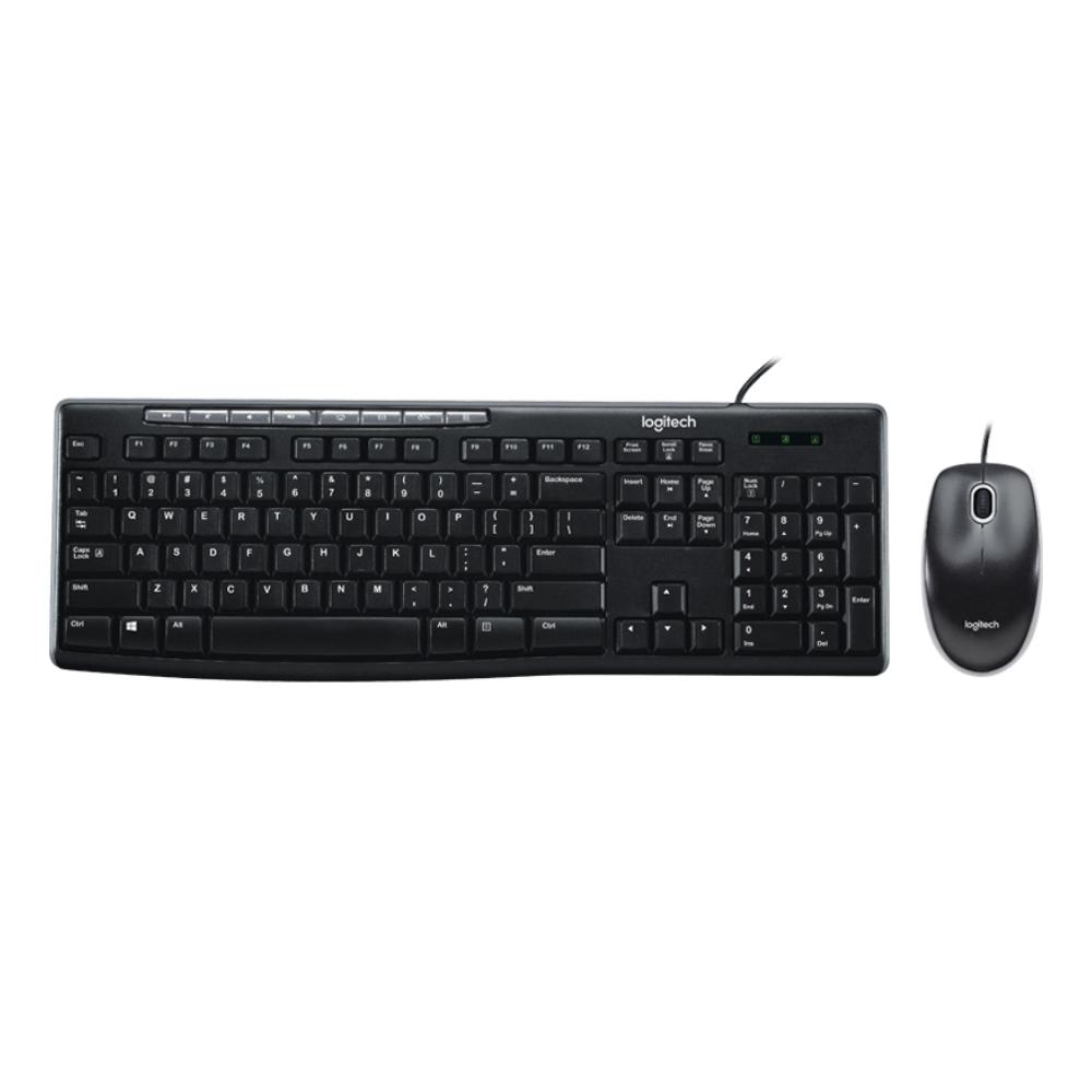 Combo LogiTech MK200 Teclado y Mouse Alámbrico Multimedia