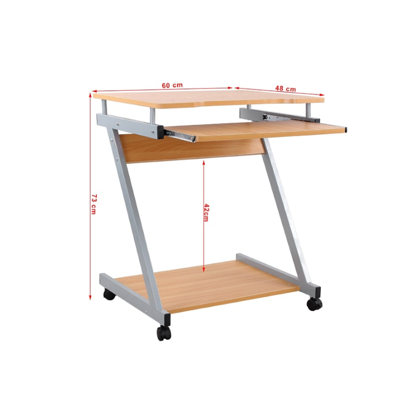 Escritorio Tipo Z Beige 60x48x73Cm