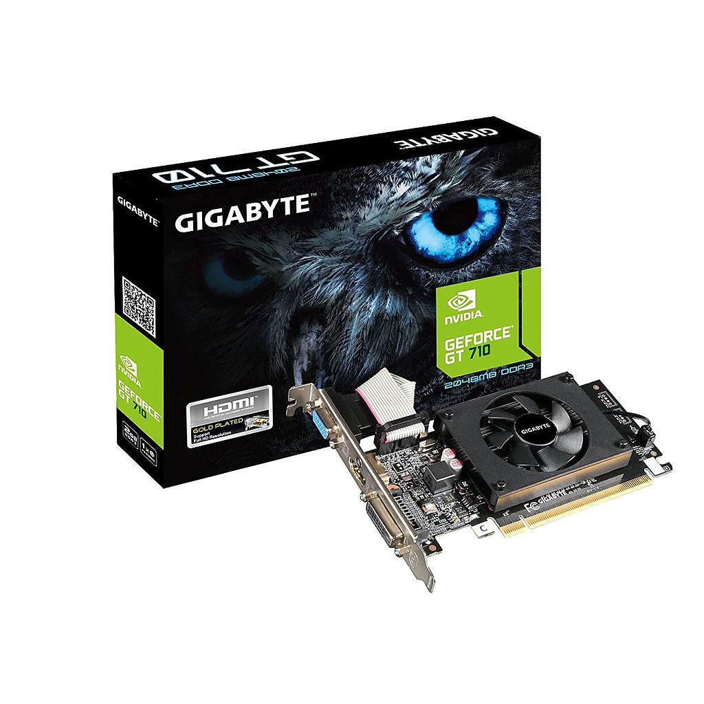 Tarjeta de Video GIGABYTE GT 710 2GB PCi DDR3 REF