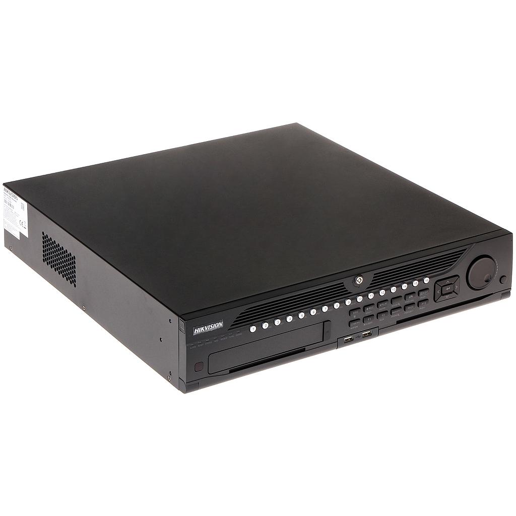 NVR HIKVISION 64 canales / 12MPX / 8 slot para HDD / HDMI / VGA / 2 x RJ45 / RAID con Hot Swap / 4K