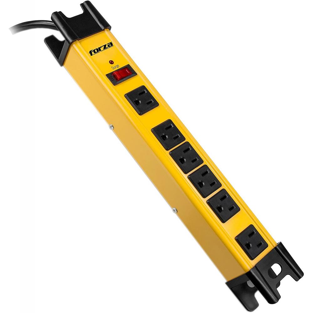 Regleta FORZA Metálica 6 Tomas 1875W / Protector contra sobretensiones